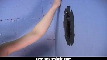 Ebony teen shows off her blowjob skills at gloryhole 5