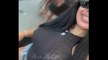 Brazilian married woman with transparent clothes on a date with her male