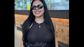 Brazilian married woman with transparent clothes on a date with her male