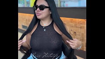 Brazilian married woman with transparent clothes on a date with her male