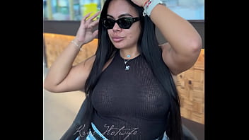 Brazilian married woman with transparent clothes on a date with her male