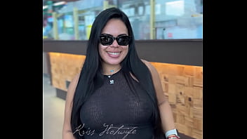 Brazilian married woman with transparent clothes on a date with her male