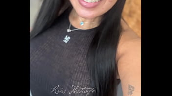 Brazilian married woman with transparent clothes on a date with her male