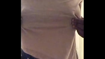 Nude milf in shorts flashes sexy big tits preview