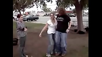 Chick lifts big dude