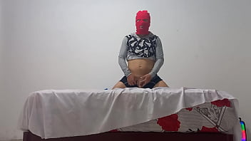 The newbie of the class wants to have sex with an inflated condom