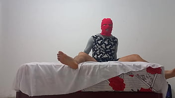 The newbie of the class wants to have sex with an inflated condom