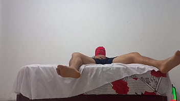 The newbie of the class wants to have sex with an inflated condom