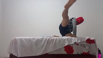 The newbie of the class wants to have sex with an inflated condom