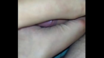 Sleepy footfucked beauty