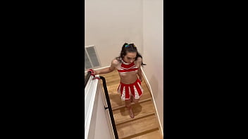 Cheerleader fay domed in messy taboo anal throat and face fuck fest