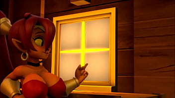 Shantae swallows a monster and dances