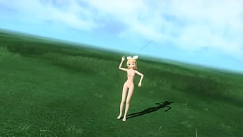 Rin bailando la polka desnuda y tetas grandes