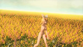 Rin bailando la polka desnuda y tetas grandes