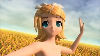 Rin bailando la polka desnuda y tetas grandes