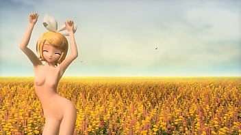 Rin bailando la polka desnuda y tetas grandes