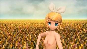 Rin bailando la polka desnuda y tetas grandes