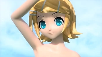 Rin bailando la polka desnuda y tetas grandes