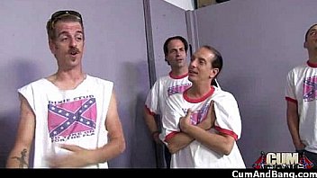 Nasty black girl grouped and facialed 7