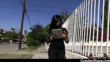 Nasty black girl grouped and facialed 7