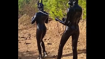 A ride in the sun ️ #latex #latexgloves #latexlove #rubber #gasmask #gasmaskgirl #petplay #play #latex