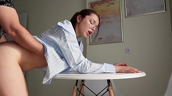 Fucked a young teacher straight during class on her desk