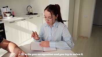 Fucked a young teacher straight during class on her desk