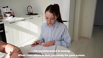 Fucked a young teacher straight during class on her desk