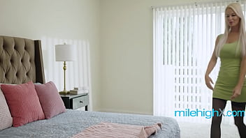 Busty milf seduces friends teen stepson & rides him