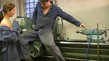 Instead of working she gets her pussy licked by her colleague and then takes it in the ass