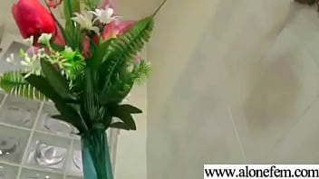 Hot cute sexy amateur girl insert toys in her holes clip 29