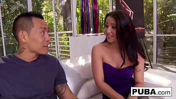 Hot brunette gets a nice hard dick