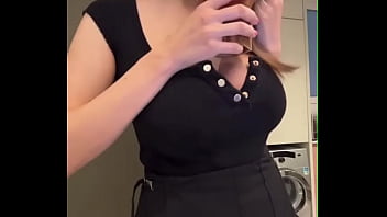 Neighbor shows big milk milking