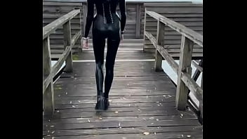Where shall we visit next year #latex #catsuit #latexcatsuit #latexinpublic #latexinnature #hiking #lake #lakeview