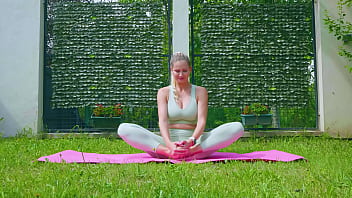 Sexy outdoor yoga by stella cardo