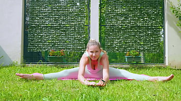 Sexy outdoor yoga by stella cardo