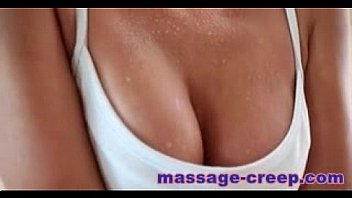 Massage creep sexy brunette enjoys sex