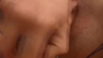 Chick in fishnets toying her pussy hole