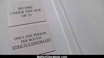 I sneak black bj as i fuck husband thrue gloryhole 1