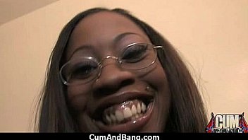 Amateur ebony interracial group sex with facial 14