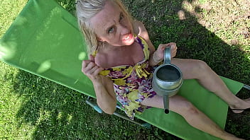 Special toy i spoil my prolapse pussy on a hot summer day