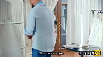 Bride4k kama oxi is having an unforgettable sex in the wedding dress salon