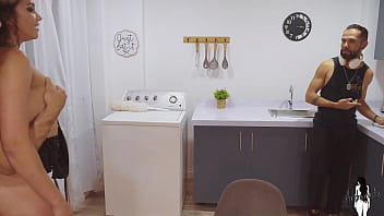 Fucking my coworker friend while my rommie is still at home distracted