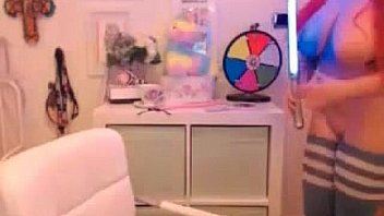 Big tits redhead rubs clit on webcam