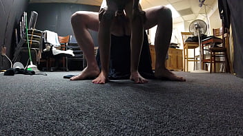 Hot brunette minx sucks dick for fun