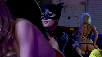 Big boob superheroines get off in group scene with horny heroes