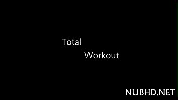 Playgirl with tiny boobs rides hard