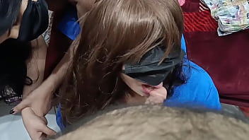 Indian college girl penetrated by old man infront of her stepsister