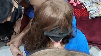 Indian college girl penetrated by old man infront of her stepsister