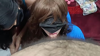 Indian college girl penetrated by old man infront of her stepsister